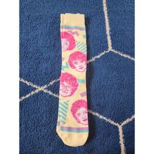 The Golden Girls Unisex Crew Socks Yellow & Pink-One Size